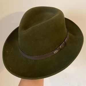 Baileys 100%Wool Felt Hat - dark olive - OS